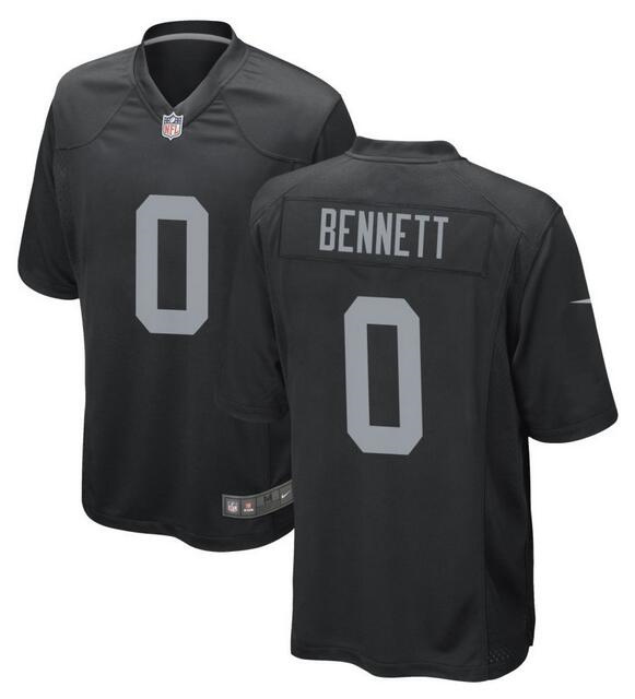 Men's Las Vegas Raiders #0 Jakorian Bennett Black Stitched Football Game Jersey